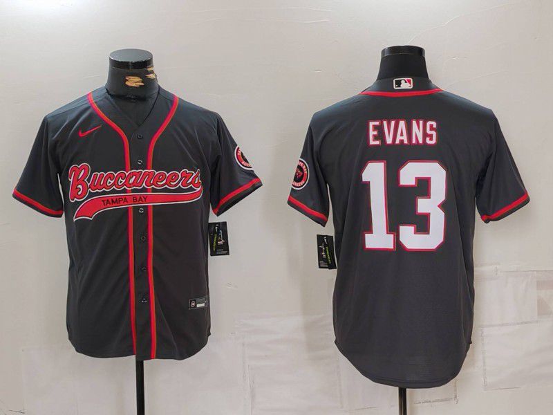 Men Tampa Bay Buccaneers #13 Evans Grey Joint Name 2024 Nike Limited NFL Jersey style 3->new york yankees->MLB Jersey
